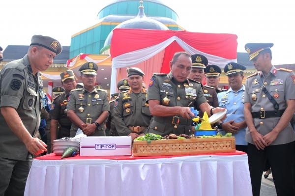  HUT Satpol PP, Linmas dan Damkar, Gubernur Edy Rahmayadi Minta Personel Perkuat Latihan dan Berani dalam Tugas